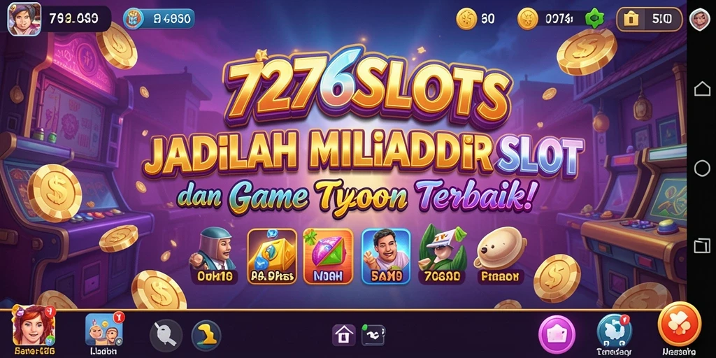 Gameplay menarik 7276SLOTS dengan mesin slot yang kaya dan fitur Tycoon.