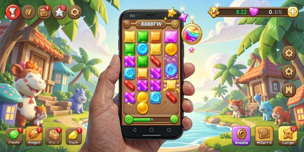Tampilan menawan dari gameplay 888FW yang seru dan menantang.