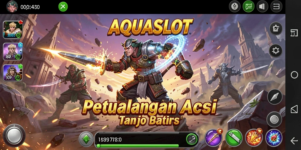 Tampilan menegangkan dari gameplay <strong>AQUASLOT</strong> yang penuh aksi.