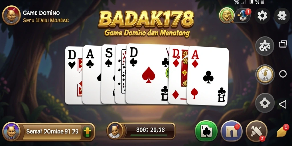 Tampilan gameplay menarik dari BADAK178 yang menunjukkan pertarungan Domino.