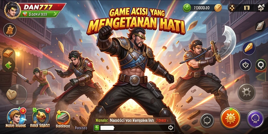 Tampilan aksi mendebarkan dari gameplay DAN777 yang intens.