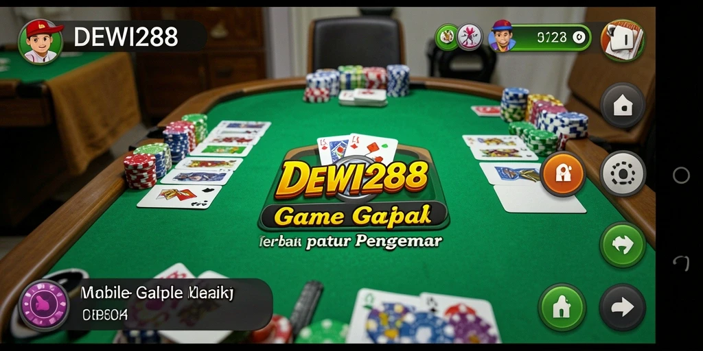 Tampilan gameplay Gaple yang seru dan kompetitif di DEWI288.