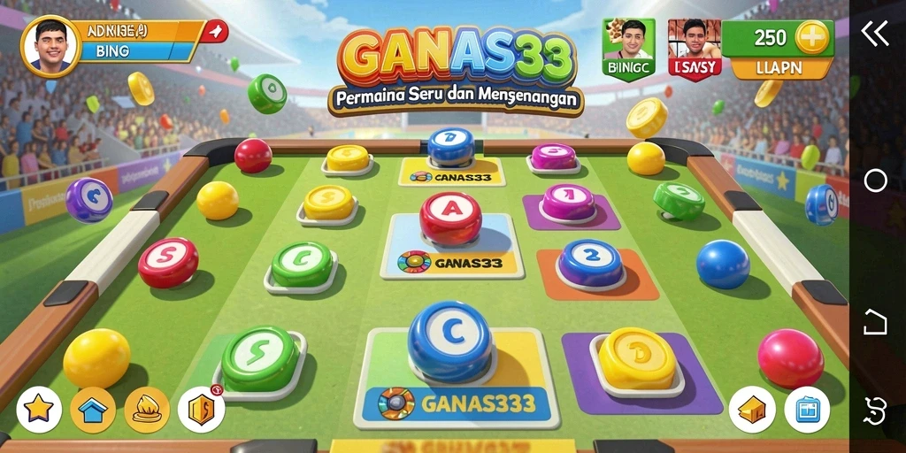 Screenshot utama GANAS33 menampilkan pengalaman seru permainan Bingo.
