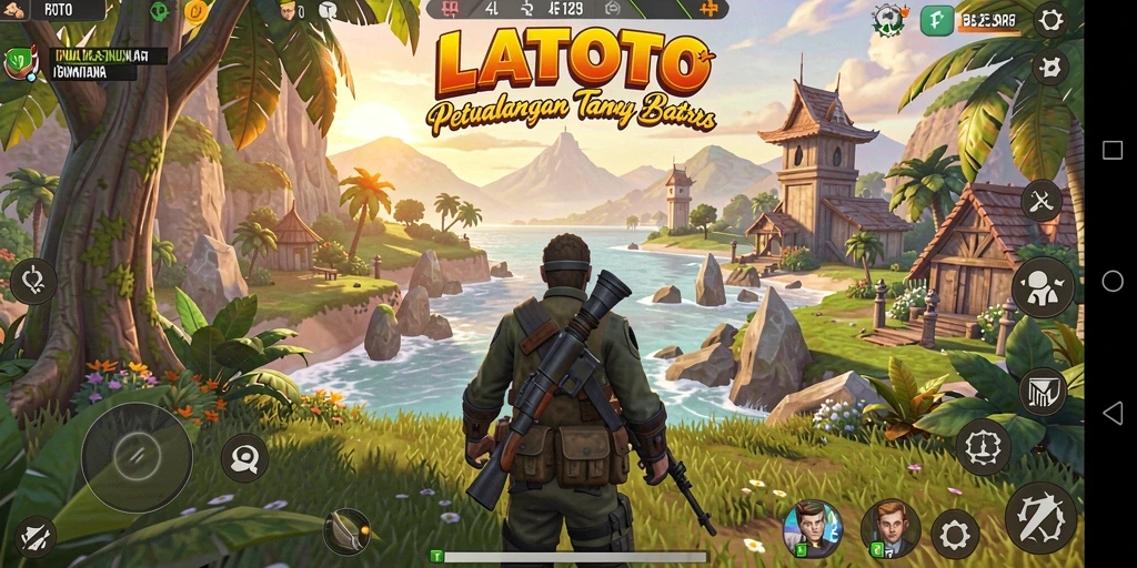 Gameplay LATOTO yang seru di dunia terbuka yang luas.