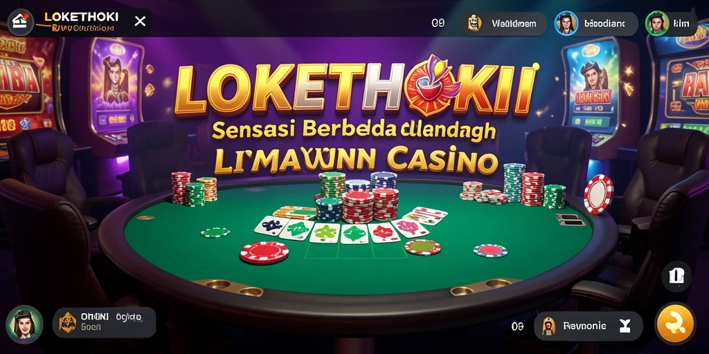 Gameplay LOKETHOKI menampilkan dealer profesional di meja Live Casino.