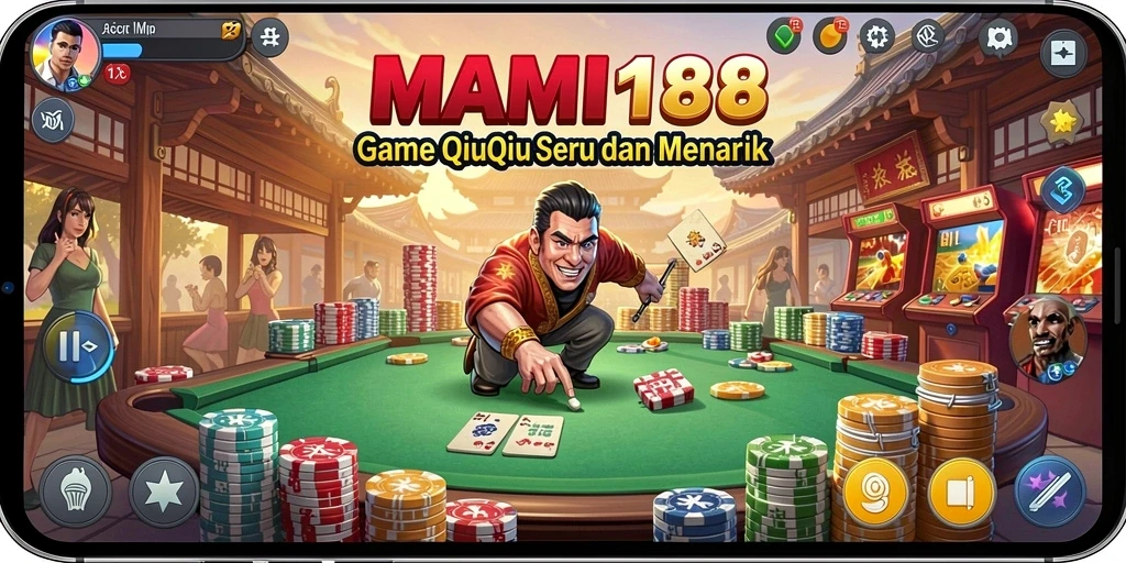 Screenshot utama MAMI188 menampilkan gameplay QiuQiu yang seru.