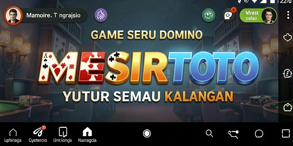 Tampilan gameplay Domino yang seru dan interaktif di MESIRTOTO.