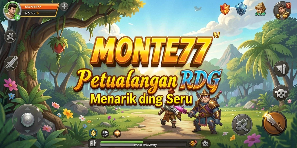 Tangkapan layar gameplay MONTE77 yang menampilkan pertarungan seru di dunia RPG.