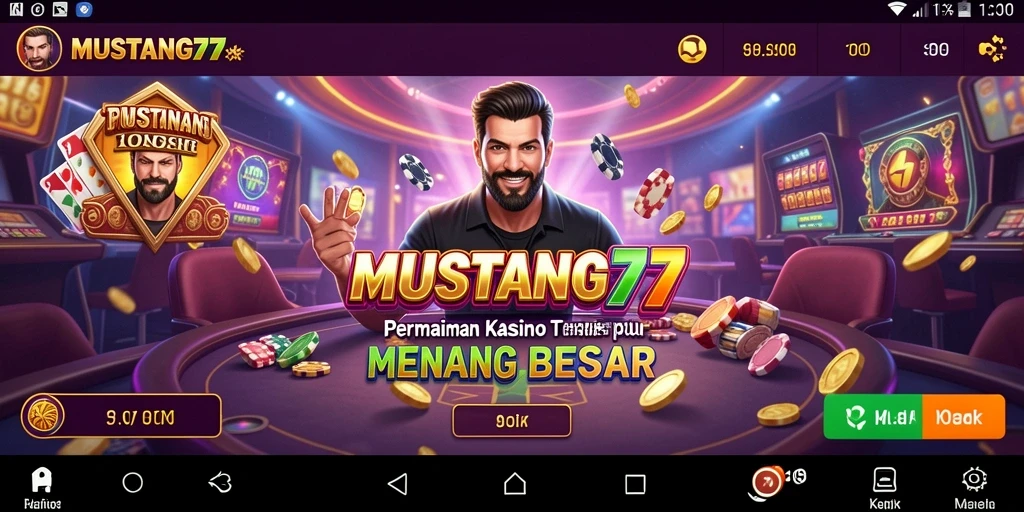 Tampilan screenshot gameplay MUSTANG77 dengan atmosfer Kasino yang mengasyikkan.