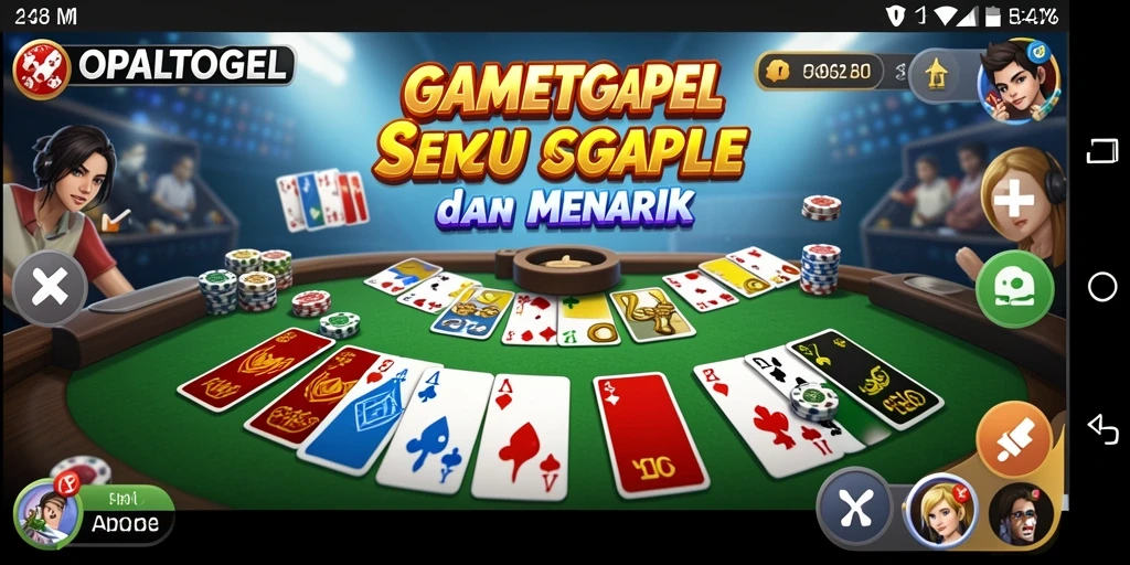 Tampilan menarik dari gameplay Gaple di OPALTOGEL.