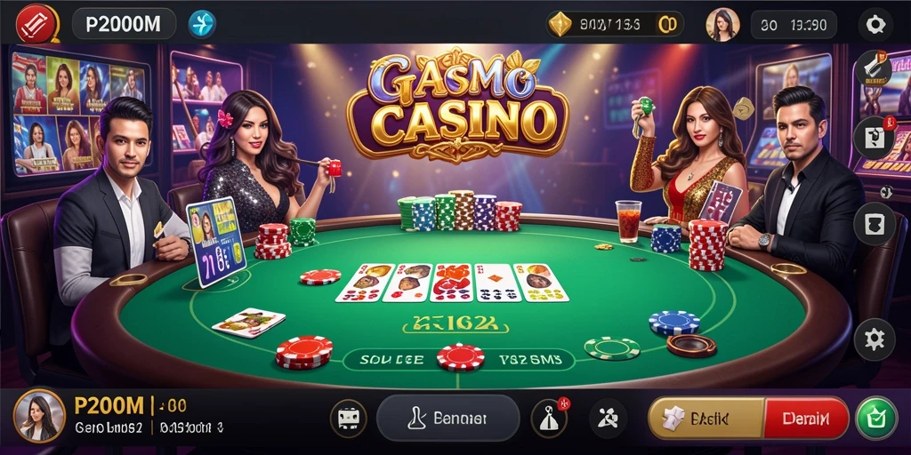 Tangkapan layar gameplay langsung P200M dengan dealer profesional.