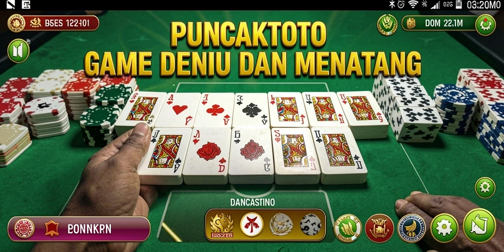 Tampilan permainan seru dalam PUNCAKTOTO yang menunjukkan strategi Domino.