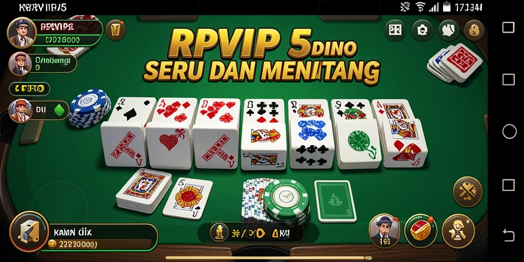 Screenshot gameplay RPVIP5 yang menampilkan serunya permainan Domino.