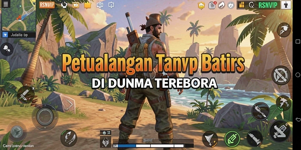 Screenshot gameplay RSNVIP yang menunjukkan eksplorasi dunia terbuka.