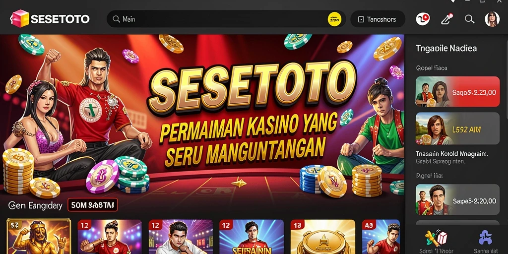 Screenshot <strong>SESETOTO</strong> menampilkan gameplay kasino yang menarik dan interaktif.